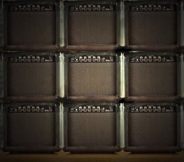 Wall of amps clipart