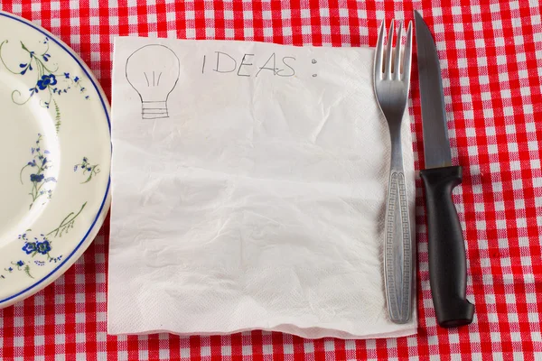 餐巾的想法 — 图库照片