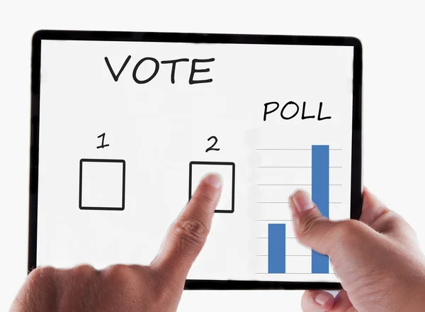 Tablet for vote — Stock Photo, Image