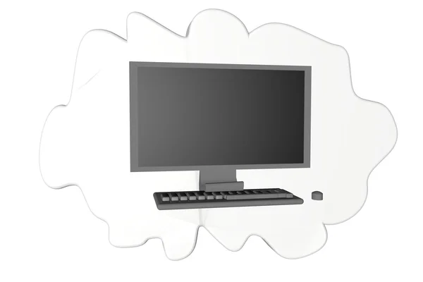 Pc in the cloud — Stock Photo, Image