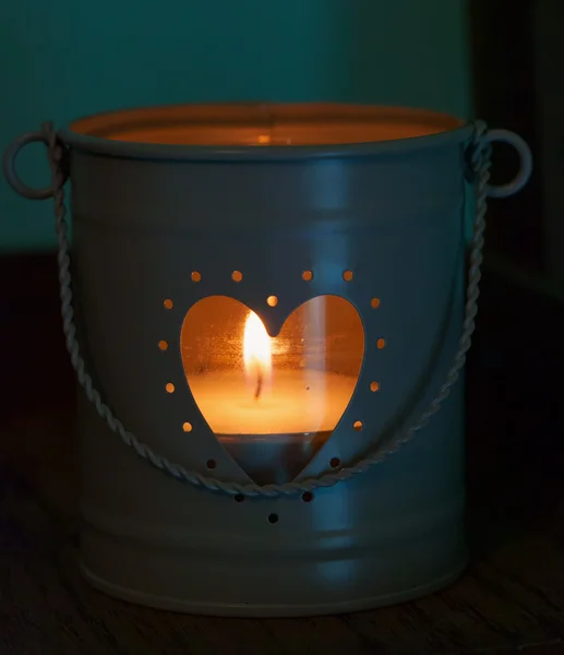 Svíčka srdce — Stock fotografie