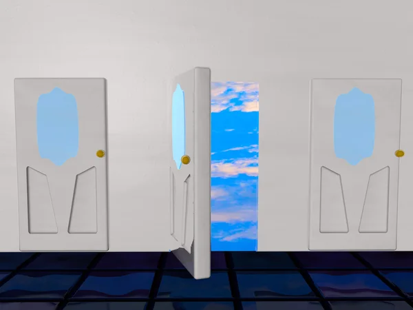 Door for the sky — Stock Photo, Image