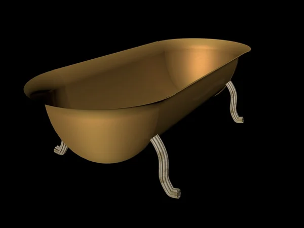 Golden bathtub — Stock Photo, Image