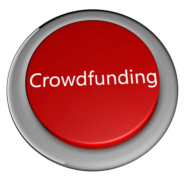Botão de crowdfunding — Fotografia de Stock
