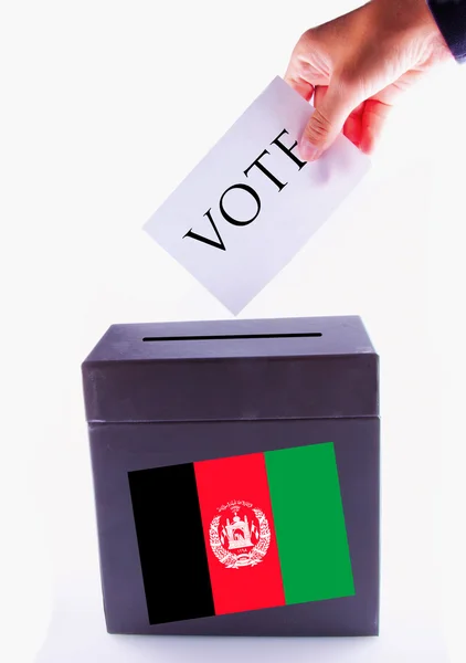 Afghanistan Urn for vote — Stock Photo, Image
