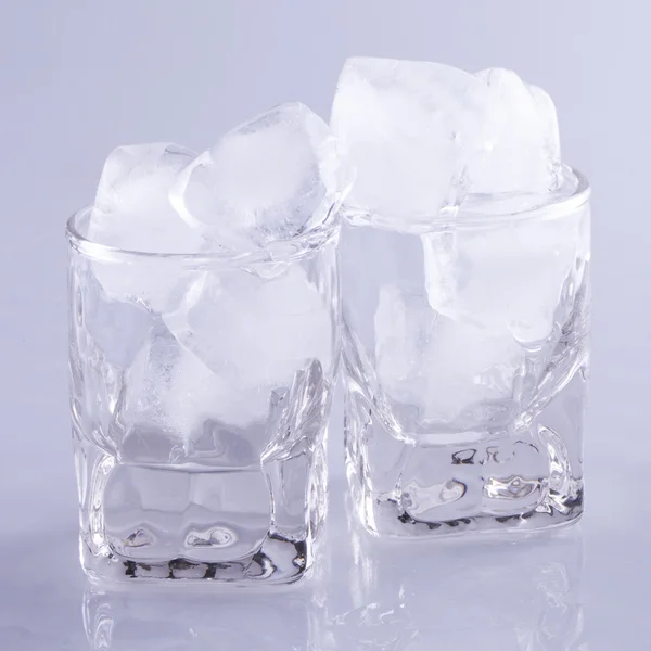 Small glasses full of ice — Stock Photo, Image