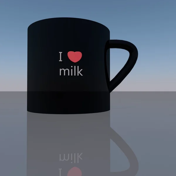 Amo il latte — Foto Stock