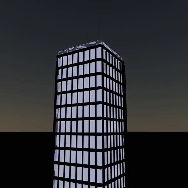 Skyscraper in the night — Stock Photo, Image