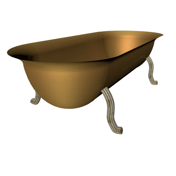 Golden bathtub — Stock Photo, Image