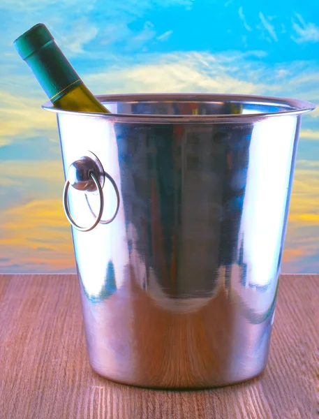 Wine in a bucket — Stock Photo, Image