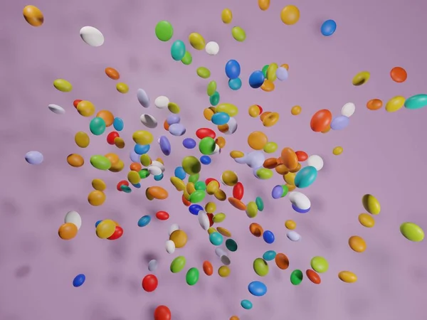 Bonbons Floating Air Rendering — Stock Photo, Image