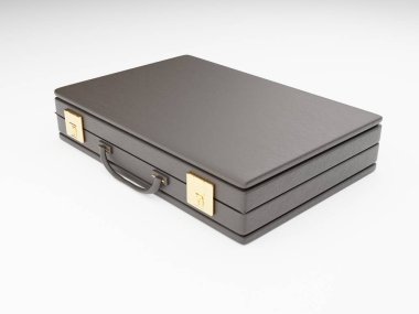 Gri arkaplan üzerinde zarif bir dosya, 3D görüntüleme