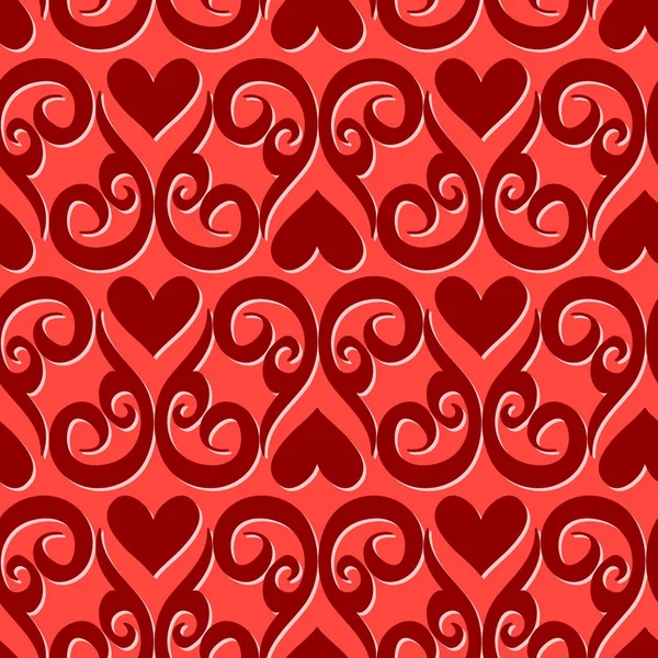 Seamless ornament love pattern — Stock Vector