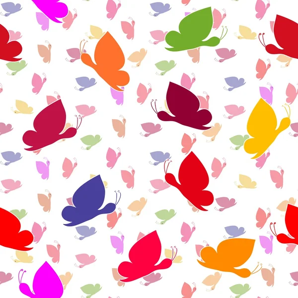 Patrón de mariposa sin costuras — Vector de stock