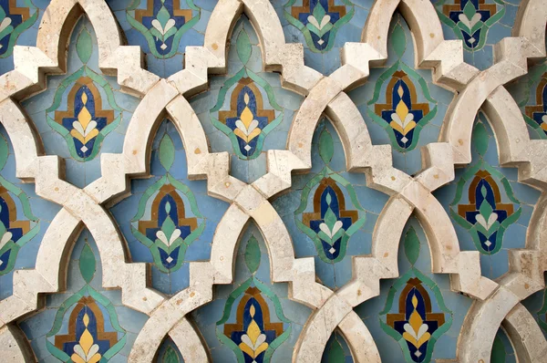 Mosaik in der el hassam Moschee in Casablanca — Stockfoto