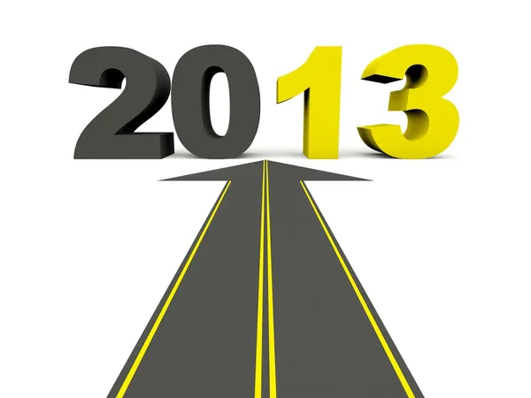 2013 New Year on the road — Stock Photo, Image