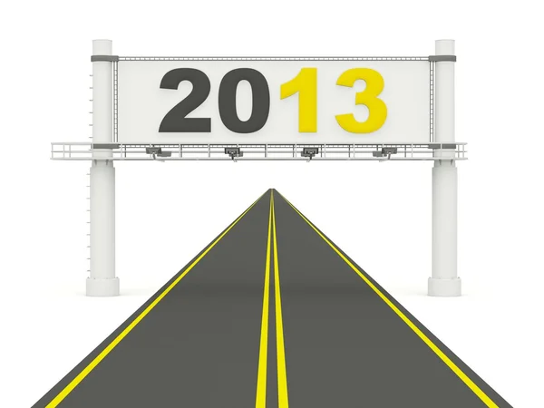 Ano Novo 2013 na estrada — Fotografia de Stock