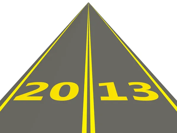 Ano Novo 2013 na estrada — Fotografia de Stock