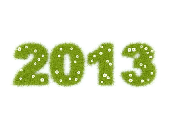 Verde 2013 Año Nuevo signo — Foto de Stock