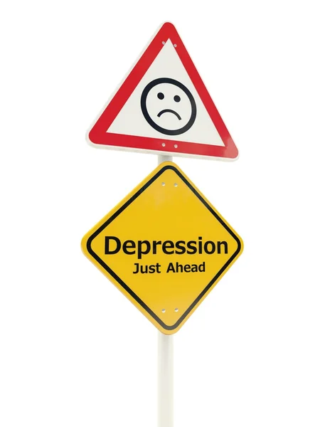 Depression Just Ahead road sign — Stock Photo, Image