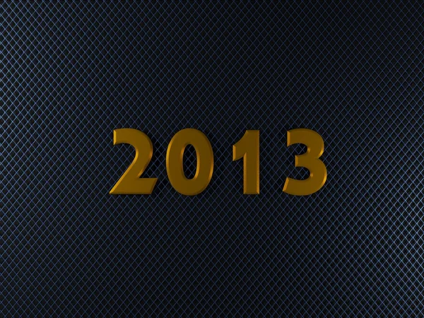 Signo de año nuevo 2013 sobre fondo metálico de alambre — Foto de Stock