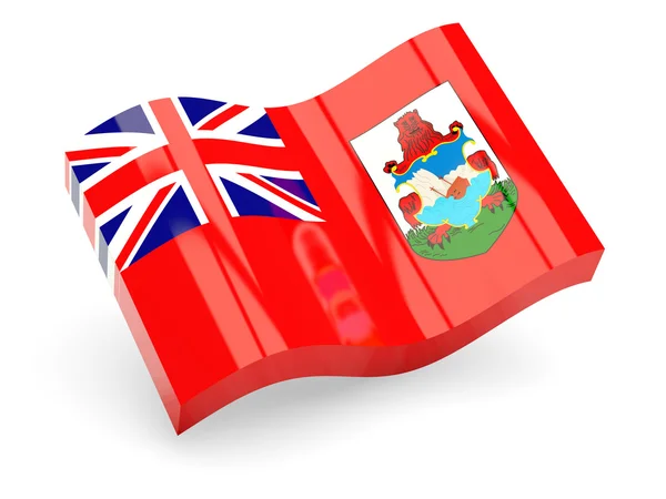 3d flag of Bermuda isolated on white — Stock Photo, Image