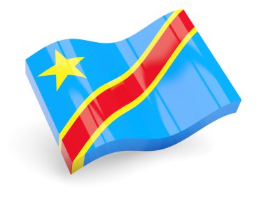3D Kongo Demokratik Cumhuriyeti bayrağı