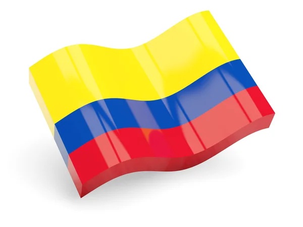 Bandeira 3D de Colombia — Fotografia de Stock
