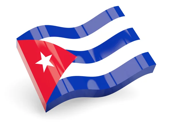 3D vlajka Kuby — Stock fotografie