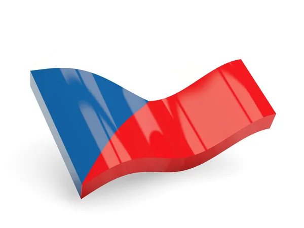 3D прапор Чехії — стокове фото