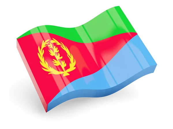 3D-vlag van eritrea — Stockfoto