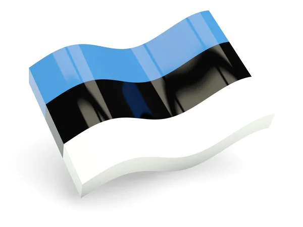 Bandiera 3D dell'Estonia — Foto Stock