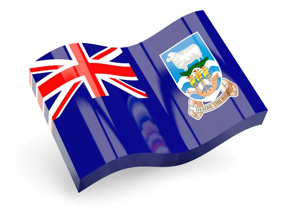 3D flagga Falklandsöarna — Stockfoto