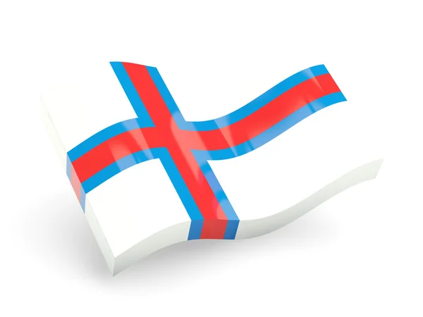 Bandeira 3D de Ilhas Faroé — Fotografia de Stock