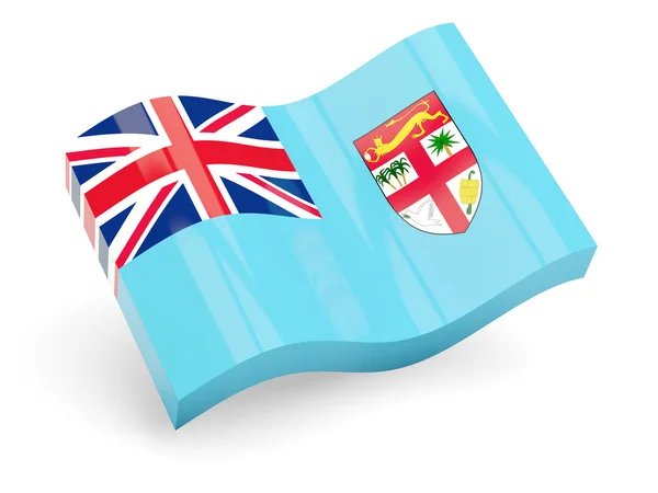 3D Fidzsi-szigetek zászlaja — Stock Fotó
