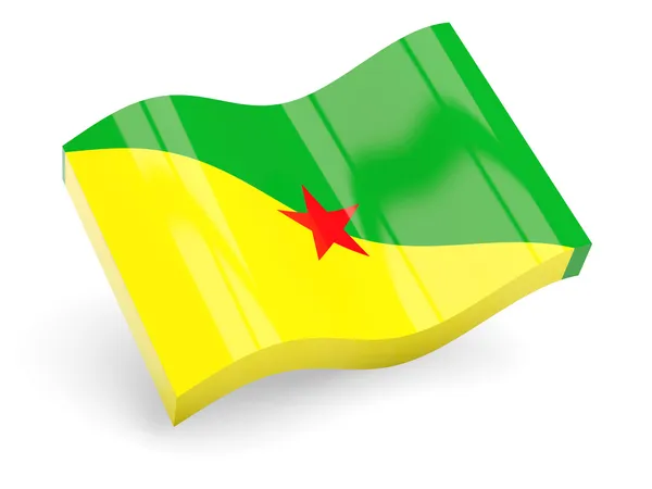 3d Flagge von Französisch Guiana — Stockfoto