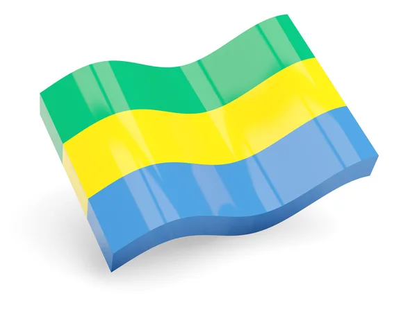 3d flag of gabon — Stock Photo, Image