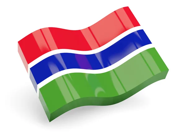 3D-vlag van gambia — Stockfoto