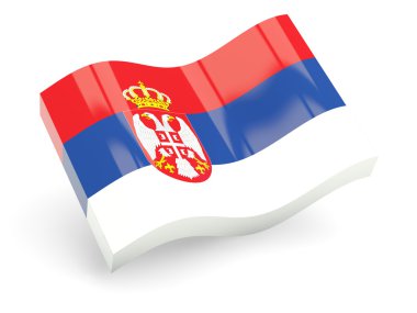 3D Sırbistan bayrağı