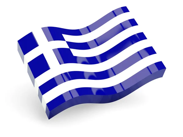 Bandeira 3D de Greece — Fotografia de Stock