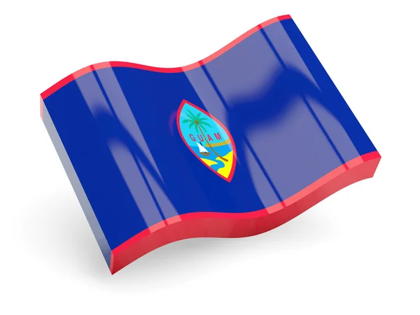 3d flag of guam — Stock Photo, Image