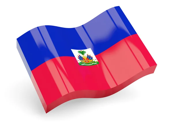 3D flaga haiti — Zdjęcie stockowe