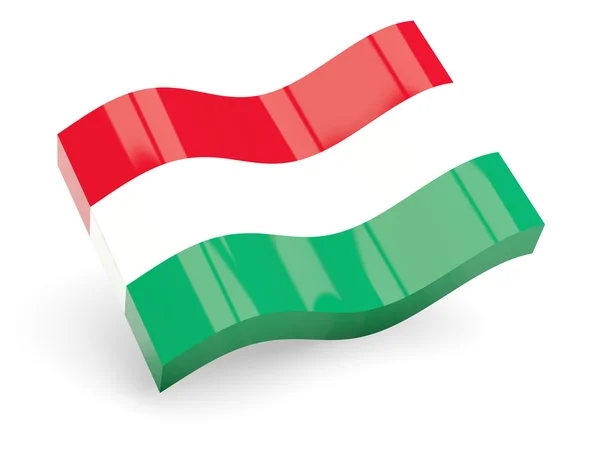 3D vlag van Hongarije — Stockfoto