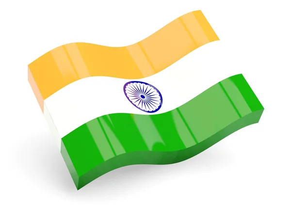 Drapeau 3D de l'Inde — Photo