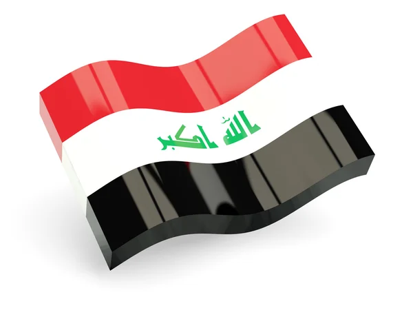 Bandeira 3d de iraq — Fotografia de Stock
