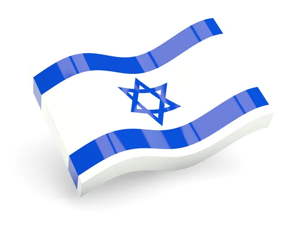 3D flagga israel — Stockfoto