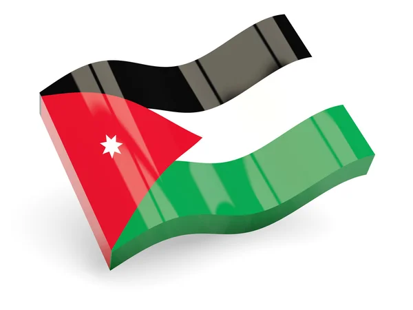 3d flag of jordan — Stock Photo, Image