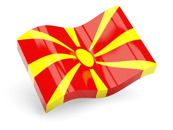 3d flag of macedonia — Stock Photo, Image