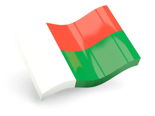 3d flag of madagascar — Stock Photo, Image