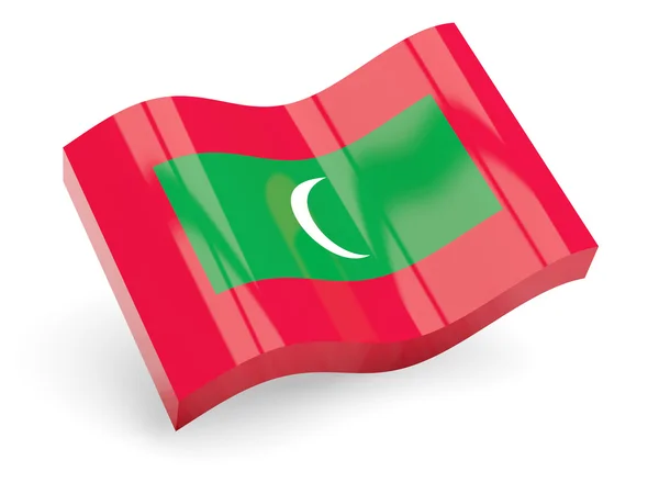 Drapeau 3d des Maldives — Photo